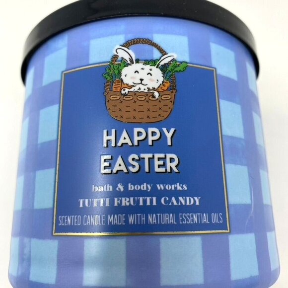 Bath & Body Works Happy Easter Tutti Frutti Candy 3-Wick Candle 14.5 Oz - Picture 5 of 6